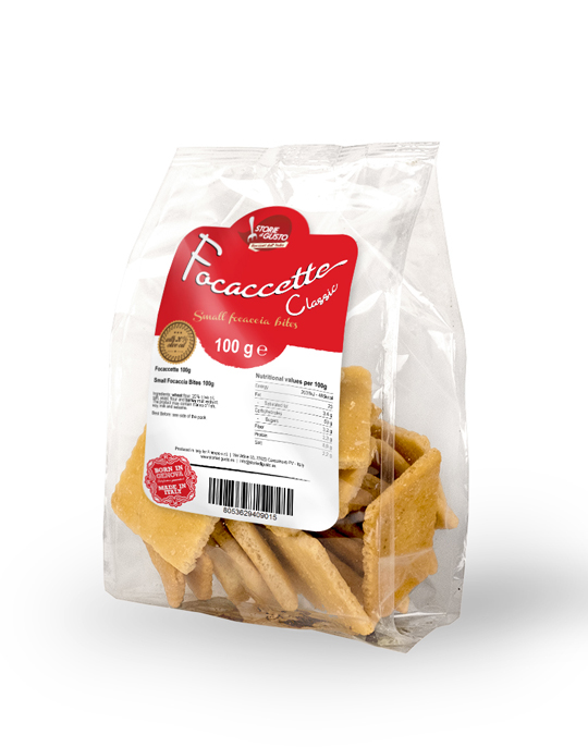 Focaccette by Storie di Gusto™, the real focaccia from Genoa, Classic Line bag 100 g