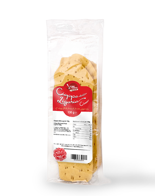 Ciappe della Liguria originali Storie di Gusto™ Linea Classica vaschetta con etichetta 130 grammi