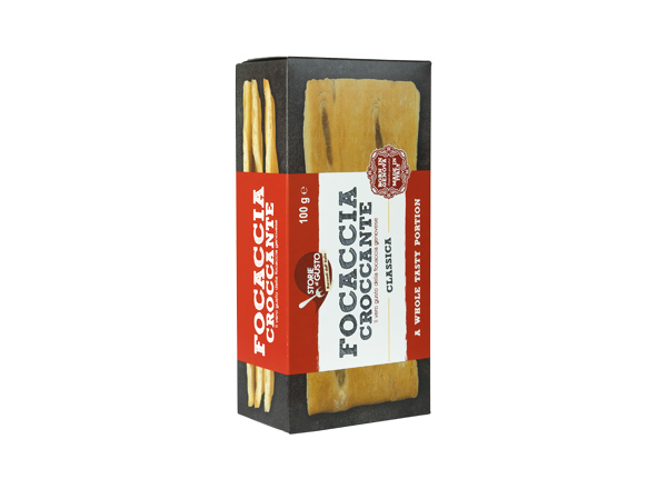 Focaccia Croccante originale Storie di Gusto™, la vera focaccia genovese, Linea Classica in box