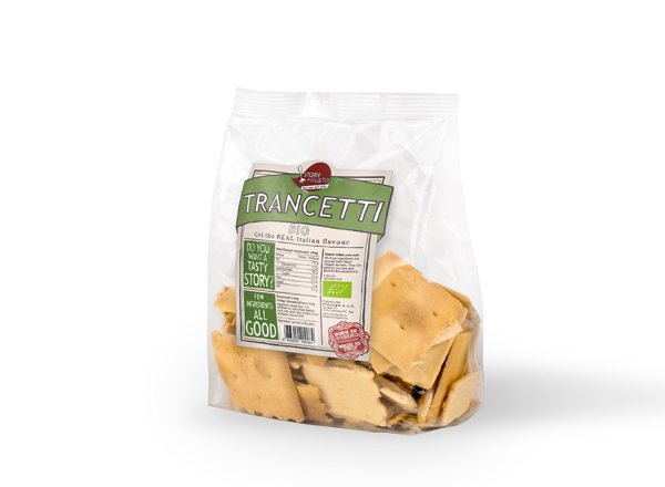 Trancetti Storie di Gusto™ Linea La Tradizione BIO in pack con etichetta